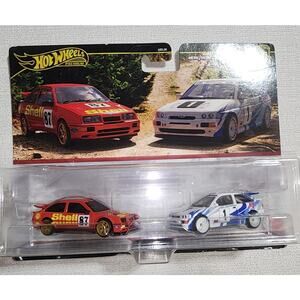Hot wheels premium 87 Ford sierra cosworth and 93 ford escort RS Cosworth